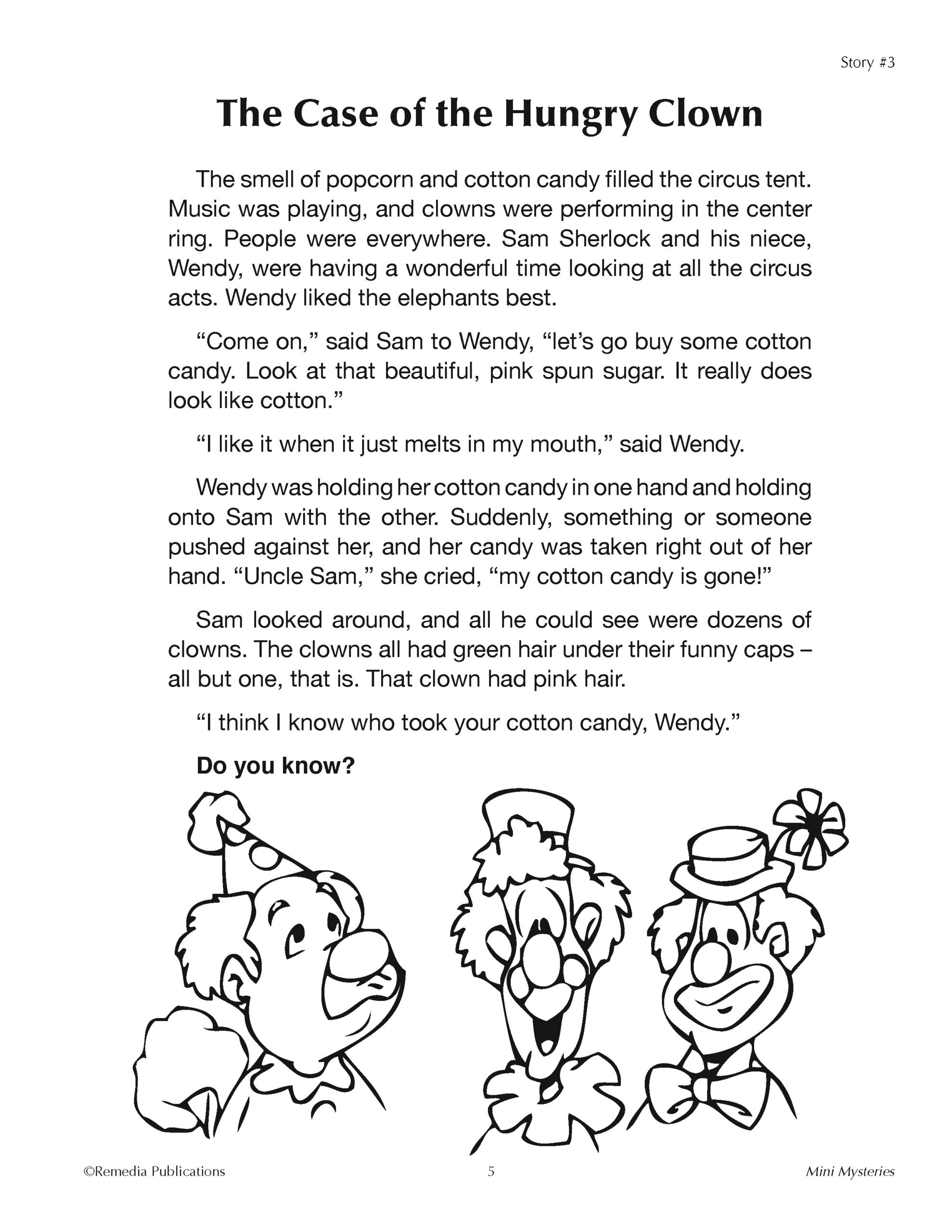 MINI MYSTERIES Stories And Reading Comprehension Activities 