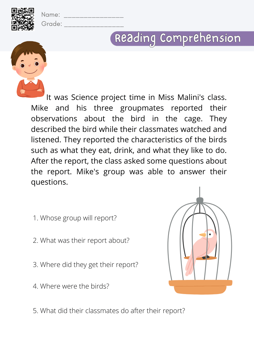 Reading Comprehension Ks1 Worksheets