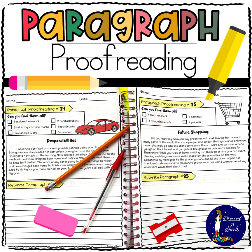 Paragraph Proofreading Workbook Made By Teachers