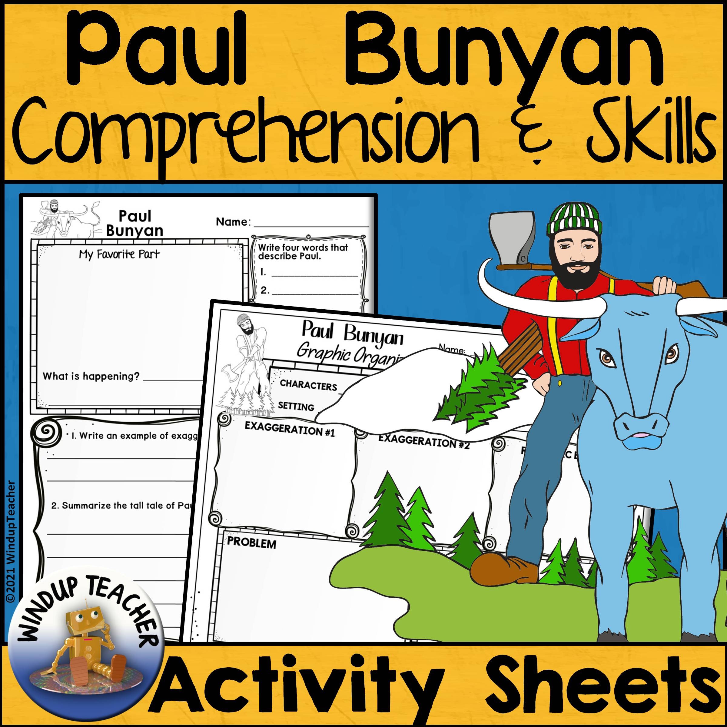 Paul Bunyan Activity Sheets Print And Go 