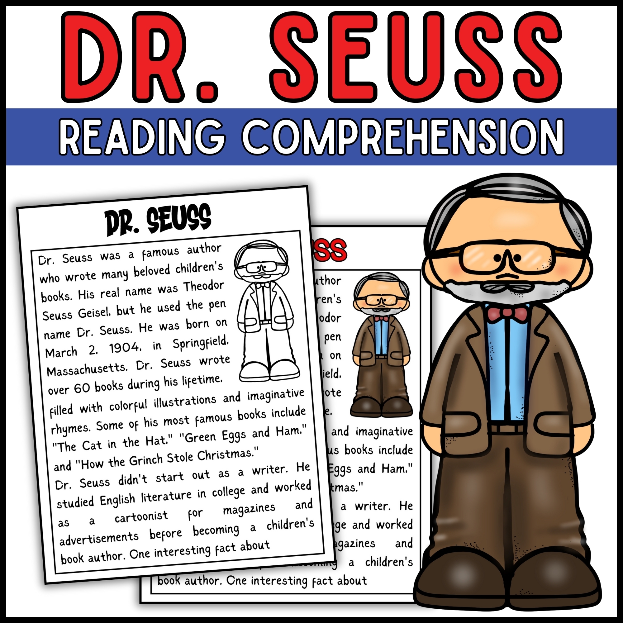 Read Across America Day Dr Seuss Reading Comprehension Passage U0026 Questions Made By Teachers