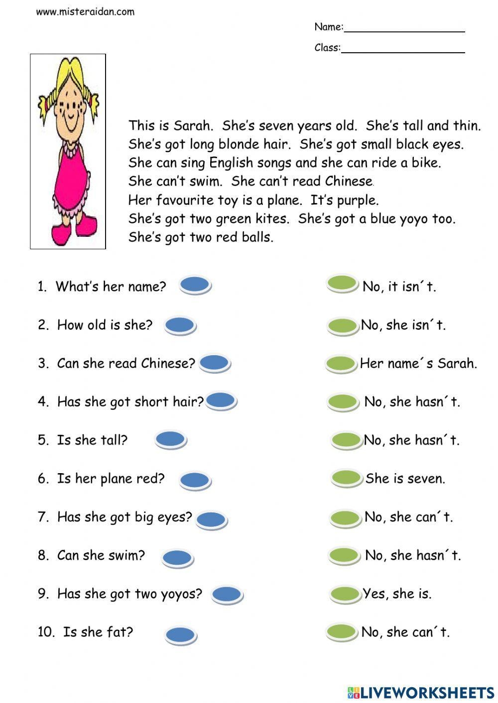 Reading Comprehension Basic Skills Worksheets English Created 