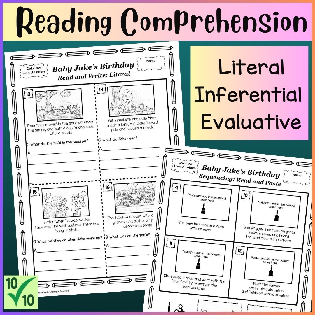 Reading Comprehension Differentiated Literal Inference Evaluative 