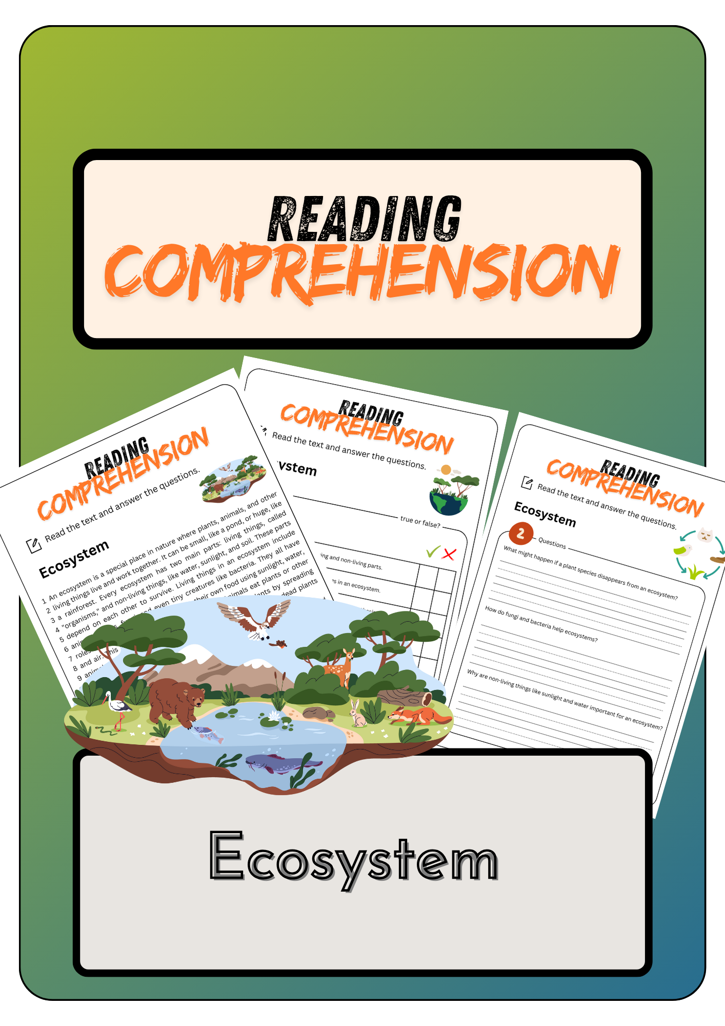 Reading Comprehension Ecosystem Solutions Made By Teachers