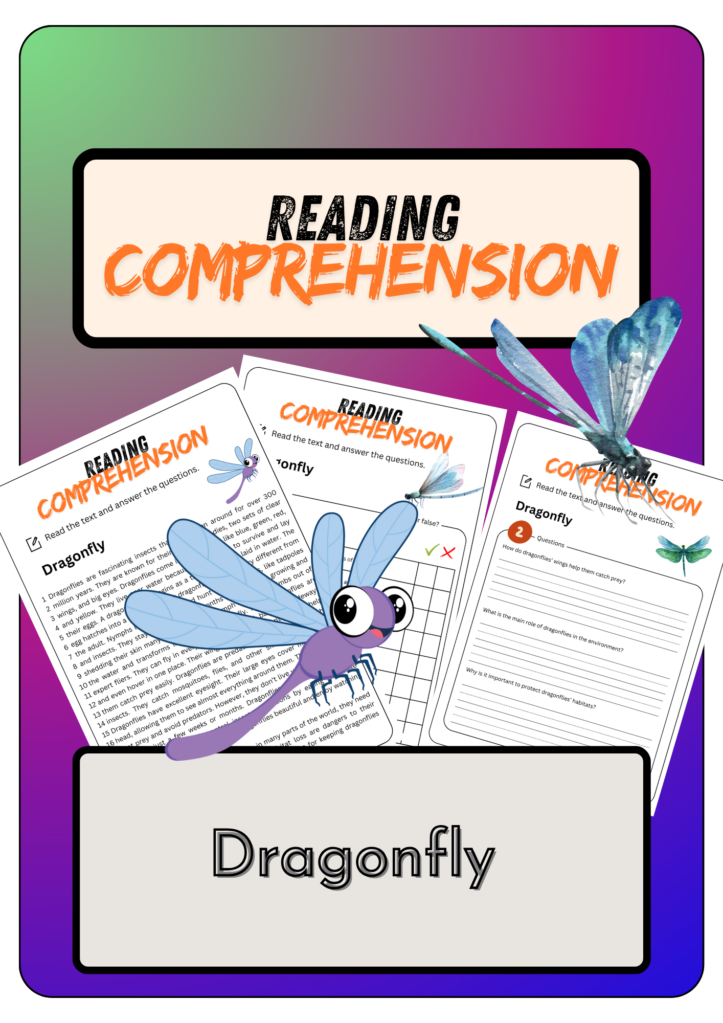 Insects Reading Comprehension Worksheets