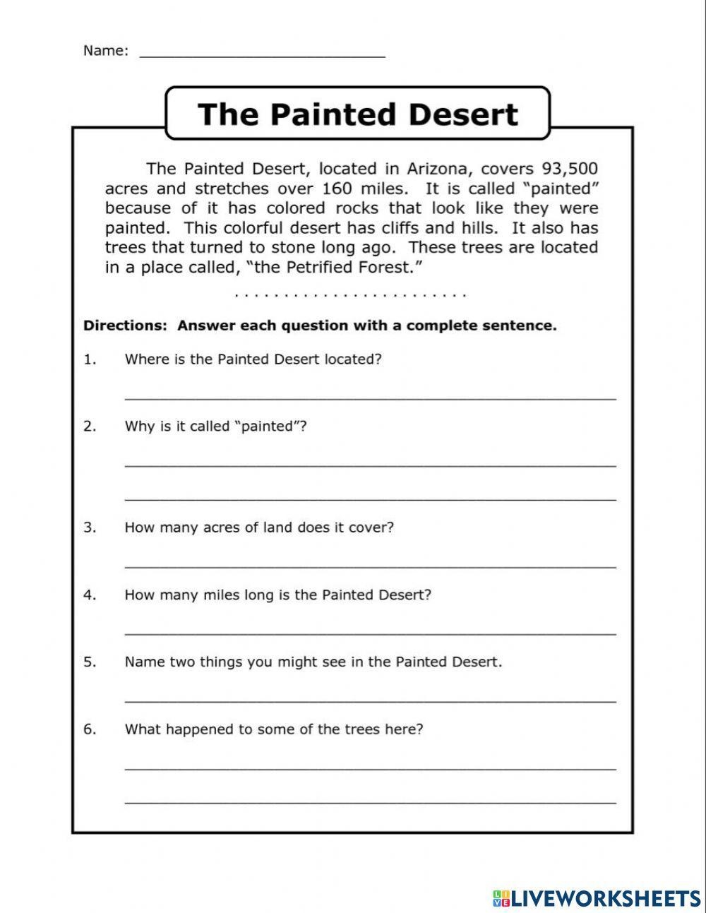 Reading Comprehension Online Exercise For Grade 4 Live Worksheets Worksheets Library