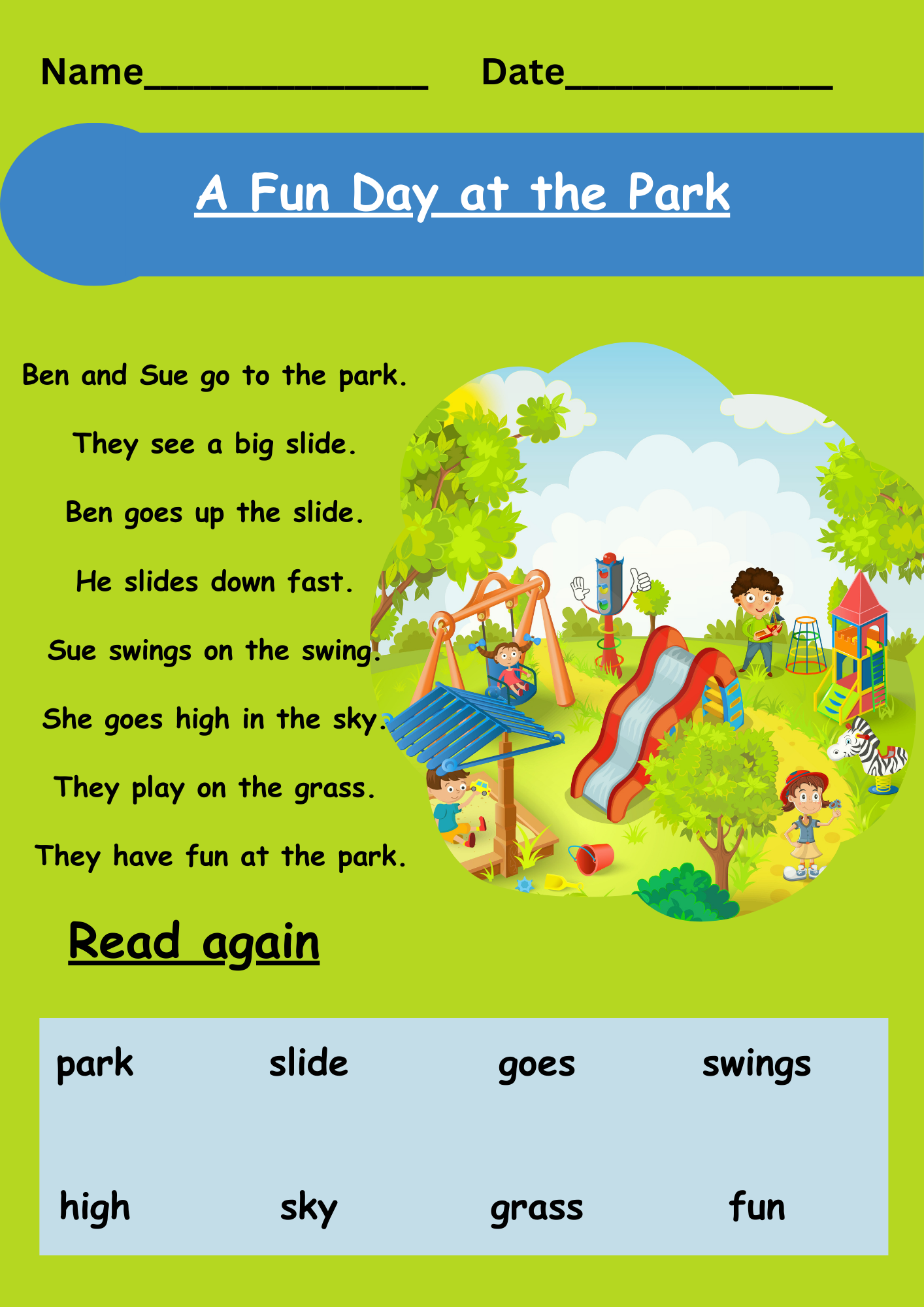 Reading Comprehension Kindergarten Worksheets Free
