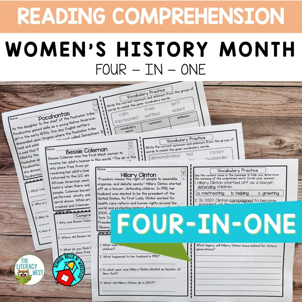 Reading Comprehension Passages For Women s History Month The 