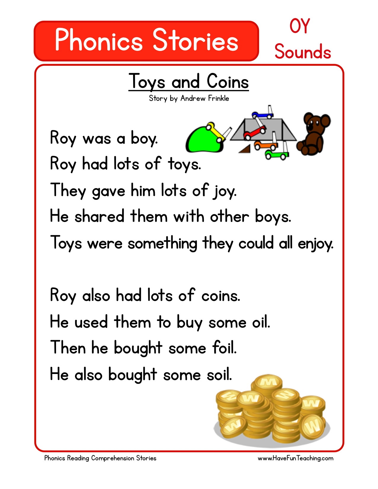 Printable Reading Worksheets For Kindergarten