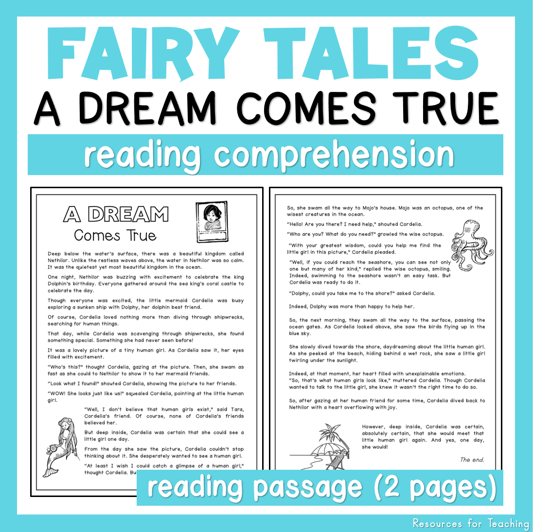 Reading Comprehension Worksheets Fairy Tale 1 Resources For 