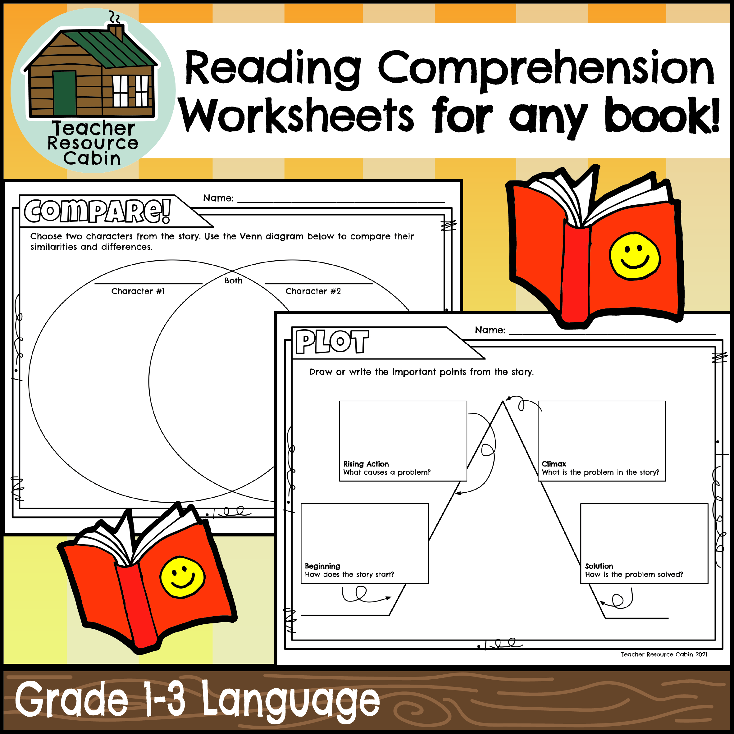 Venn Diagram Reading Comprehension Worksheets