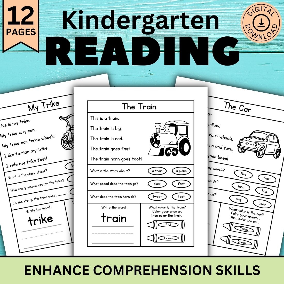 Reading Comprehension Kindergarten Worksheet