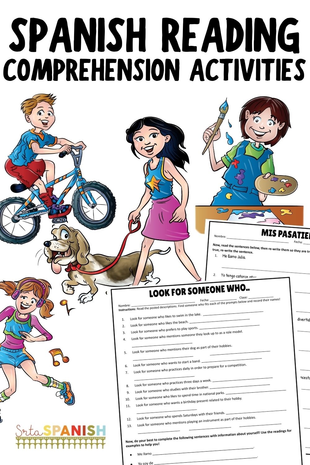 Reading Comprehension Spanish Worksheets