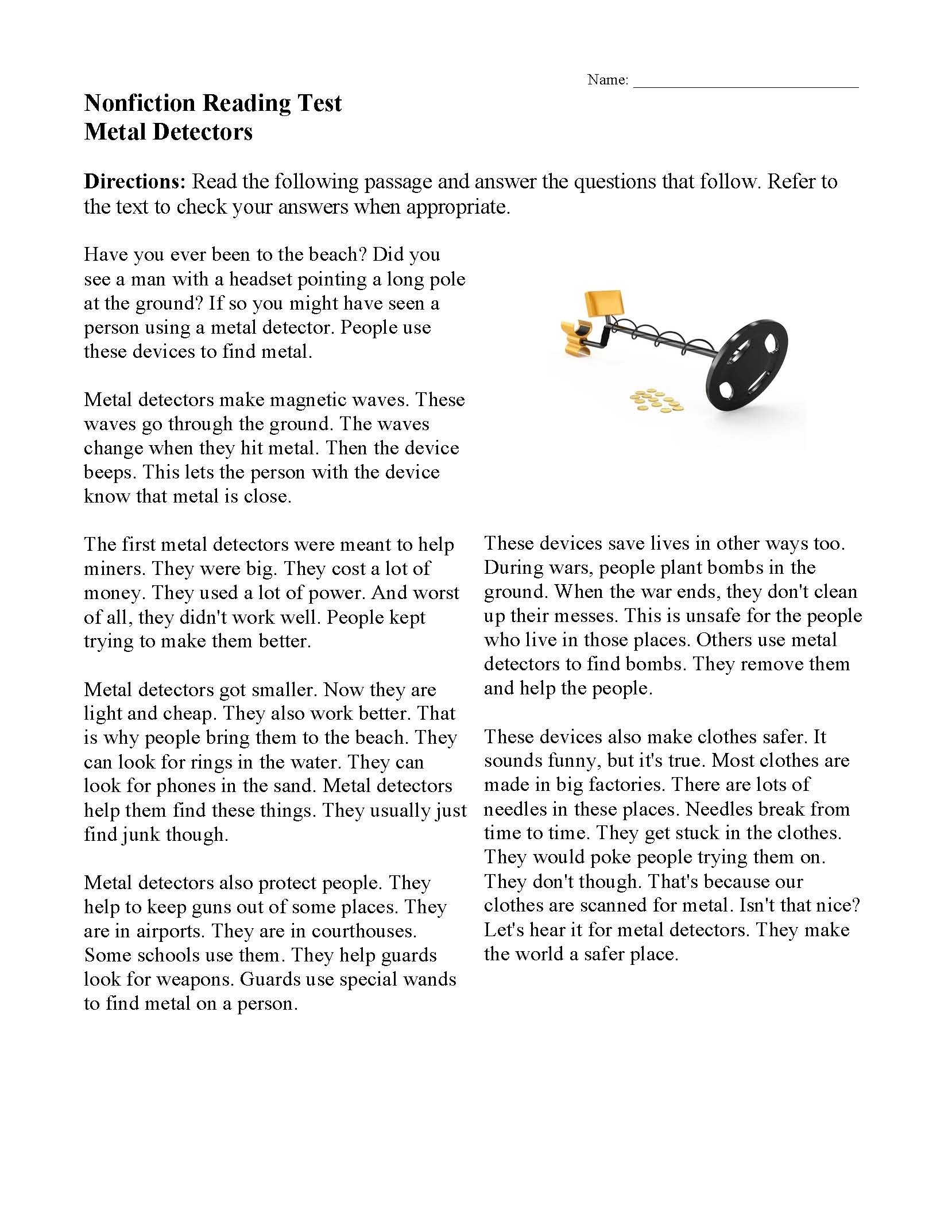 Funny Reading Comprehension Worksheets