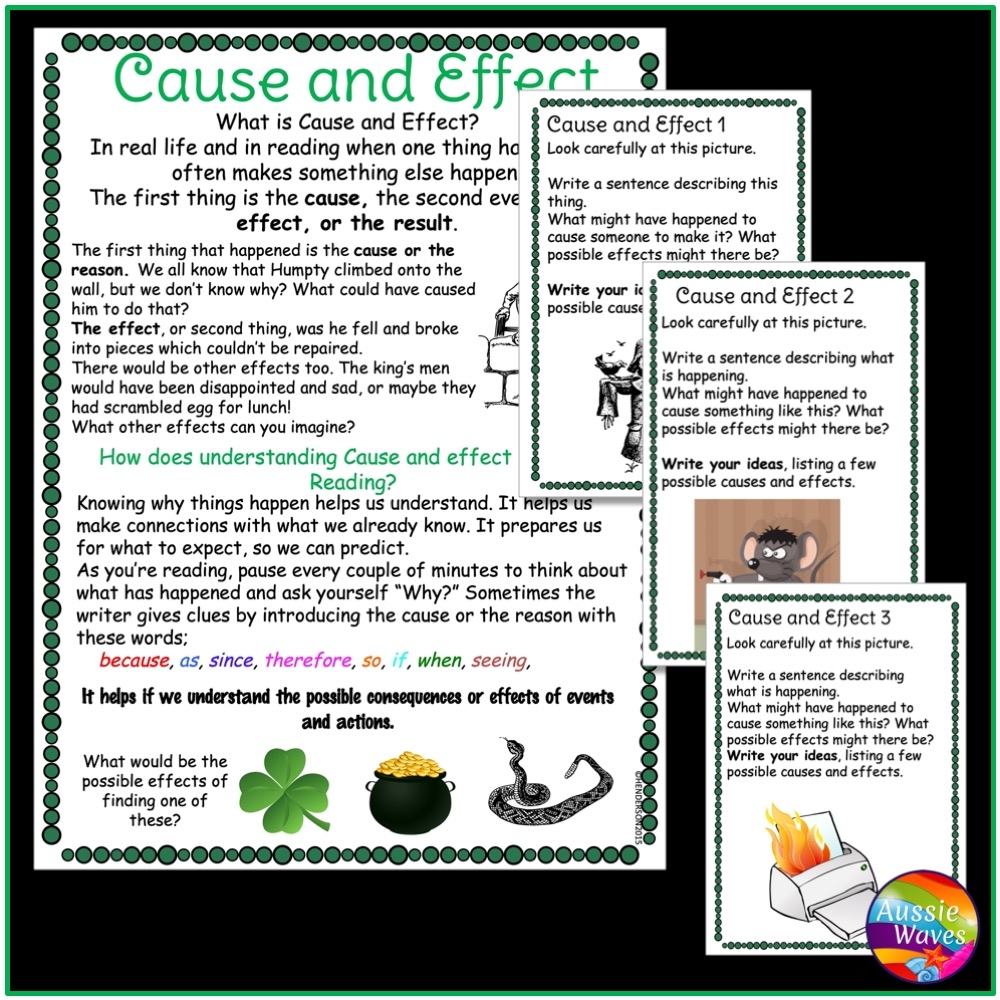 Cause And Effect Reading Comprehension Worksheets