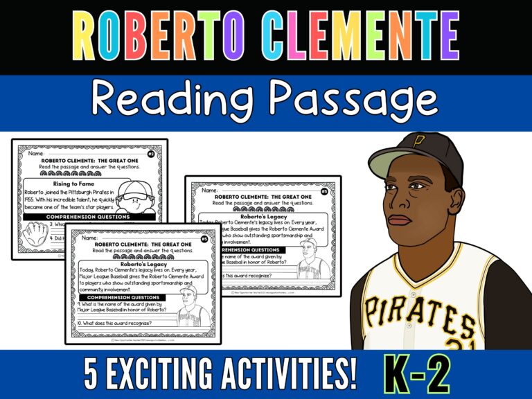 Roberto Clemente Reading Comprehension Passage Timeline