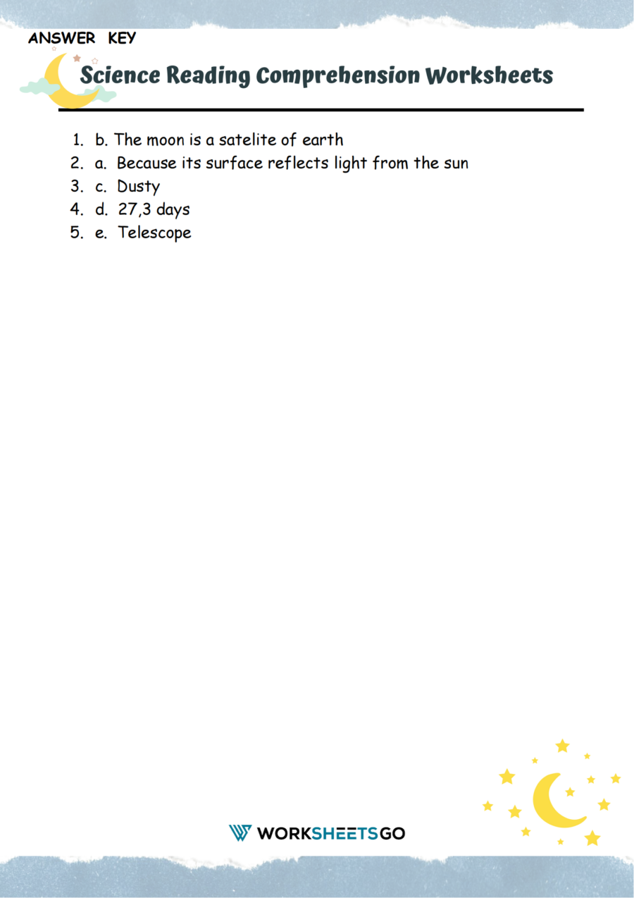 Earth Science Reading Comprehension Worksheets