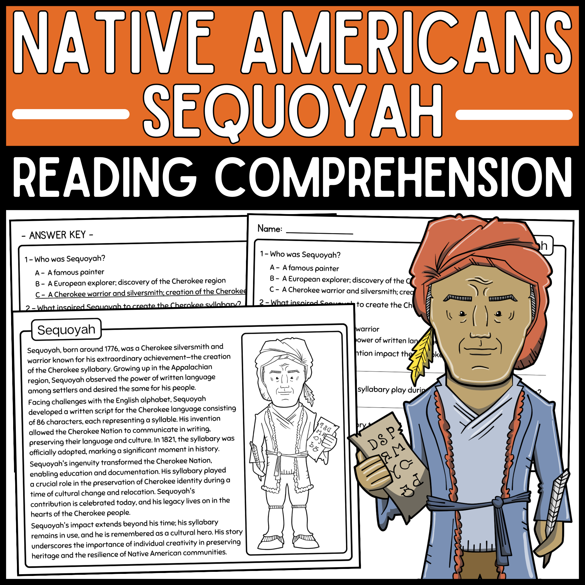 Native American Reading Comprehension Worksheets