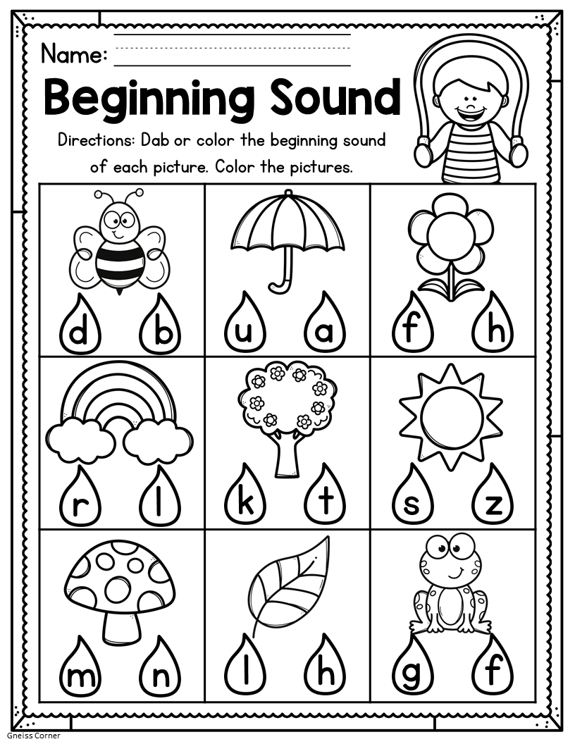 Spring Kindergarten Worksheets May