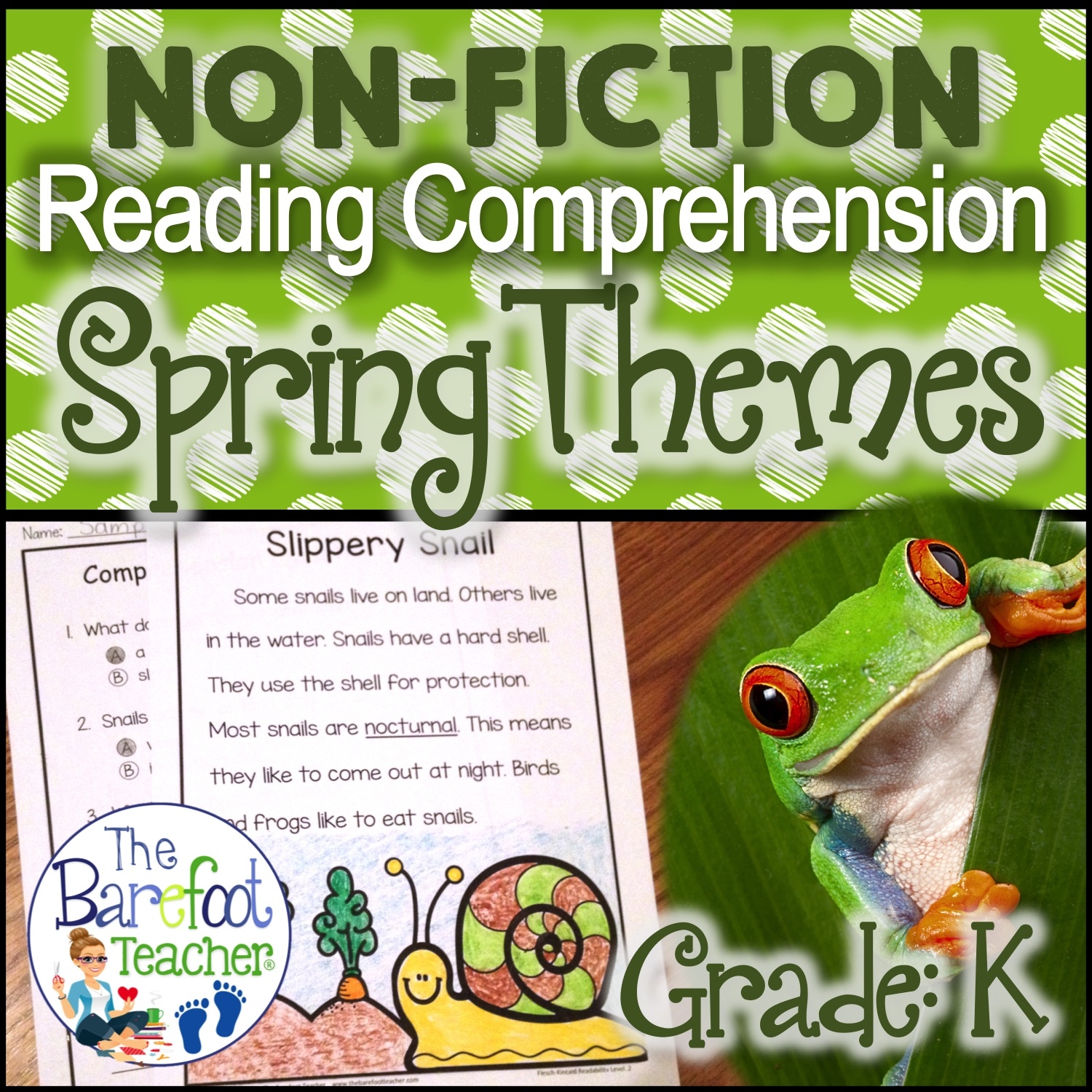 Spring Themed Reading Comprehension Pack Plus A FREE DOWNLOAD The Barefoot Teacher