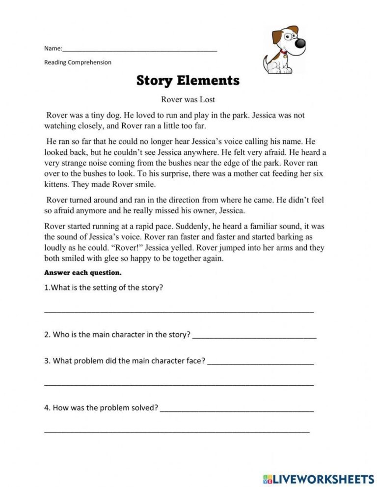 Story Elements C Mills Live Worksheets Worksheets Library