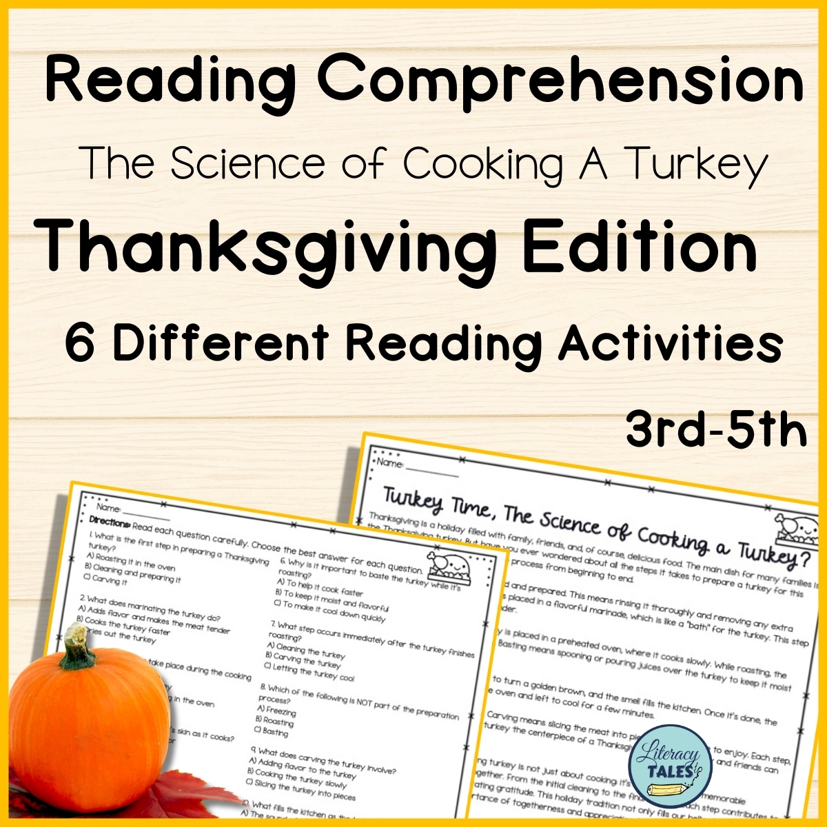 Thanksgiving Reading Comprehension Worksheets Pdf