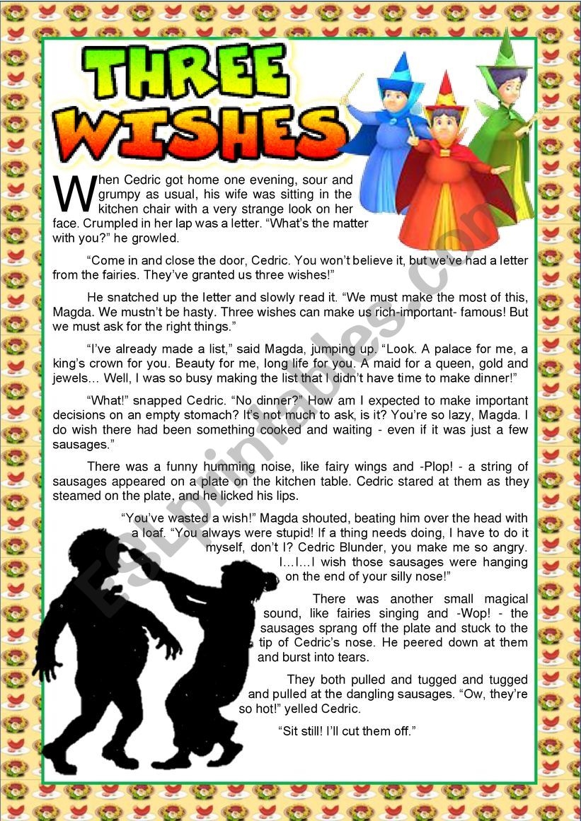 Fairy Tales Reading Comprehension Worksheets