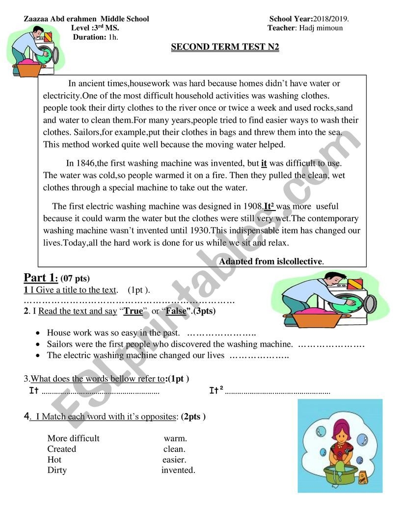 Simple Machines Reading Comprehension Worksheet