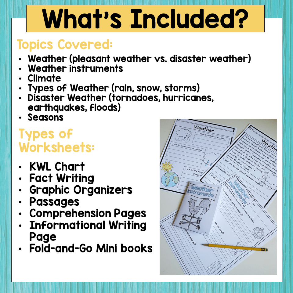 Weather Reading Comprehension Worksheets