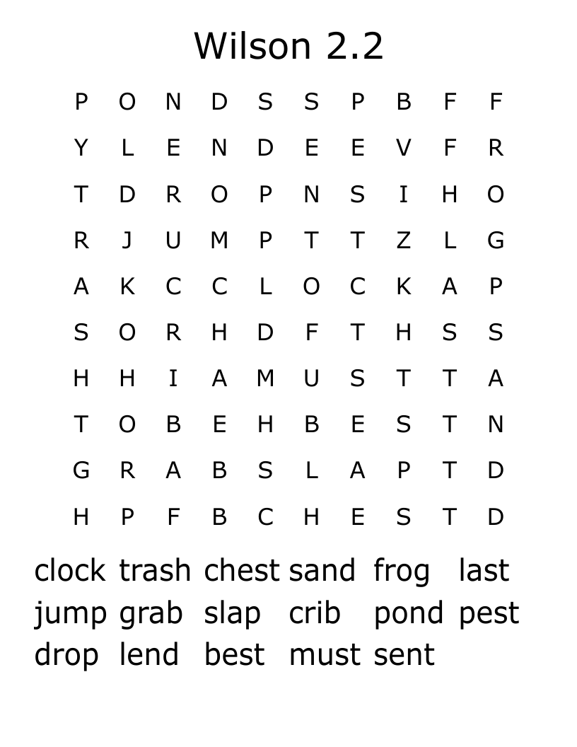 Wilson Reading Program Free Printable Worksheets