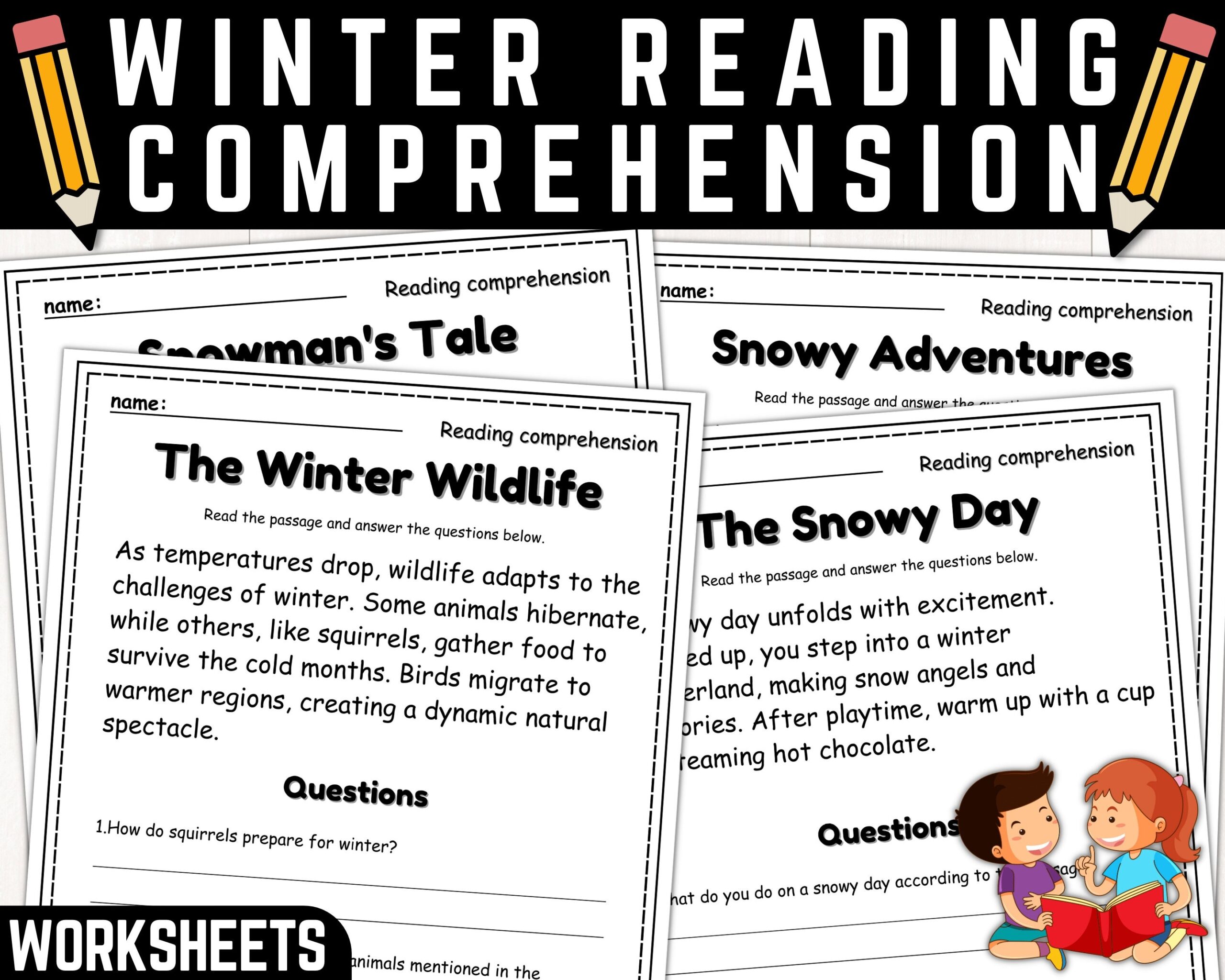 Reading Comprehension Worksheets Free 3rd Grade