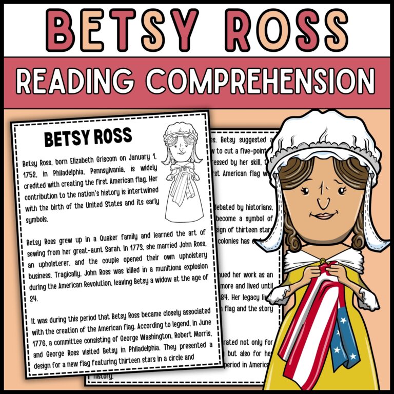 Women s History Month Betsy Ross Reading Comprehension Passage U0026 Questions Made By Teachers