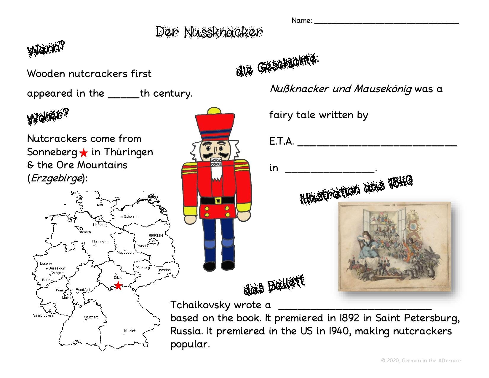 German Reading Comprehension Worksheets